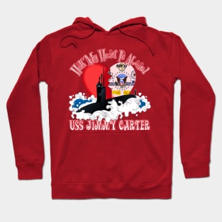 Half My Heart is Aboard the USS Jimmy Carter Hoodie